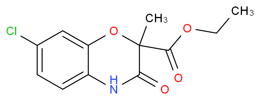 ethyl 7-chloro-2-methyl-3-oxo-3,4-dihydro-2H-1,4-benzoxazine-2-carboxylate_Molecular_structure_CAS_175205-00-2)