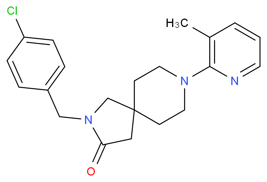 2-(4-chlorobenzyl)-8-(3-methylpyridin-2-yl)-2,8-diazaspiro[4.5]decan-3-one_Molecular_structure_CAS_)