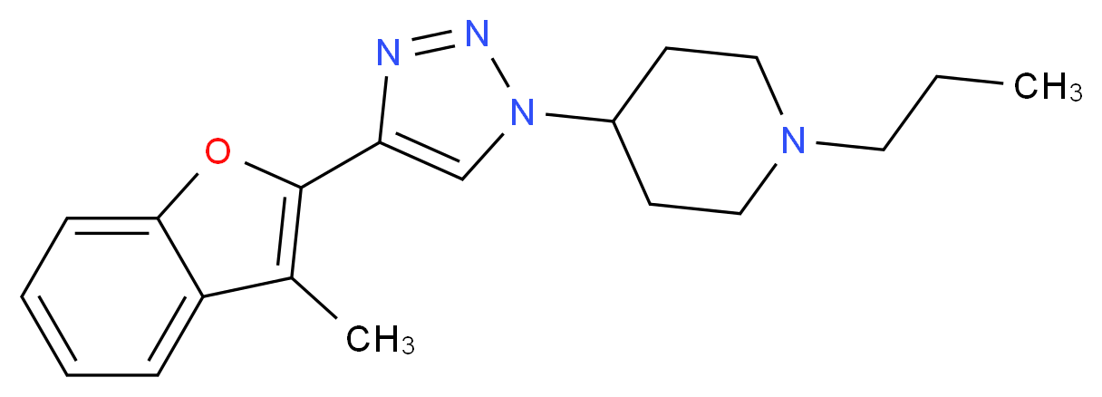 4-[4-(3-methyl-1-benzofuran-2-yl)-1H-1,2,3-triazol-1-yl]-1-propylpiperidine_Molecular_structure_CAS_)