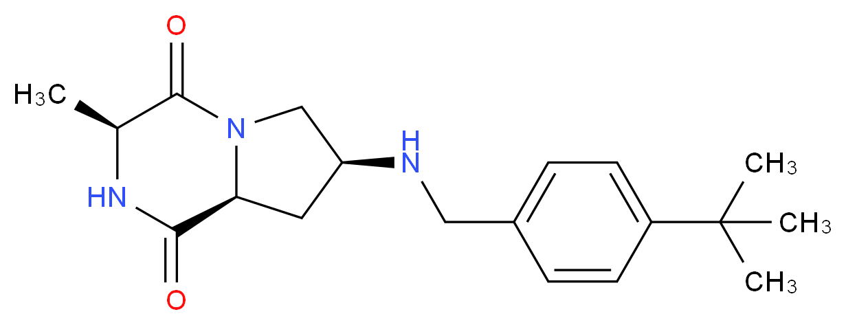 (3S,7S,8aS)-7-[(4-tert-butylbenzyl)amino]-3-methylhexahydropyrrolo[1,2-a]pyrazine-1,4-dione_Molecular_structure_CAS_)