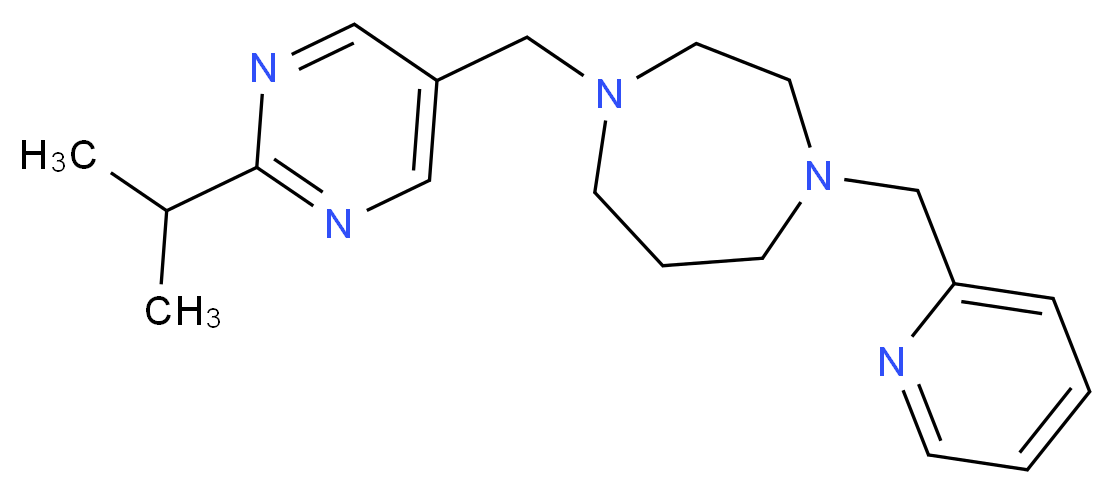 1-[(2-isopropylpyrimidin-5-yl)methyl]-4-(pyridin-2-ylmethyl)-1,4-diazepane_Molecular_structure_CAS_)