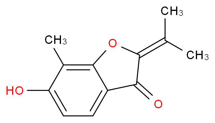 6-hydroxy-7-methyl-2-(propan-2-ylidene)benzofuran-3(2H)-one_Molecular_structure_CAS_)