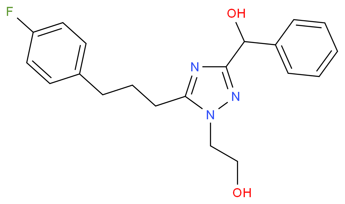 2-{5-[3-(4-fluorophenyl)propyl]-3-[hydroxy(phenyl)methyl]-1H-1,2,4-triazol-1-yl}ethanol_Molecular_structure_CAS_)