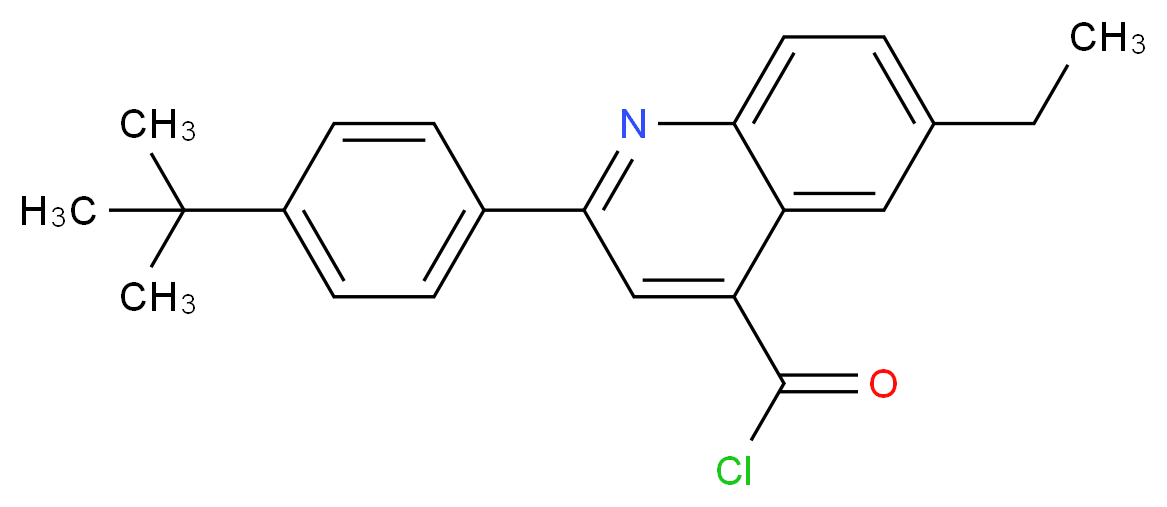 2-(4-tert-Butylphenyl)-6-ethylquinoline-4-carbonyl chloride_Molecular_structure_CAS_)