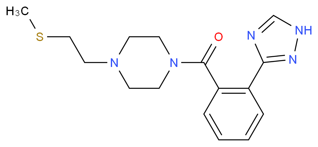 1-[2-(methylthio)ethyl]-4-[2-(1H-1,2,4-triazol-3-yl)benzoyl]piperazine_Molecular_structure_CAS_)