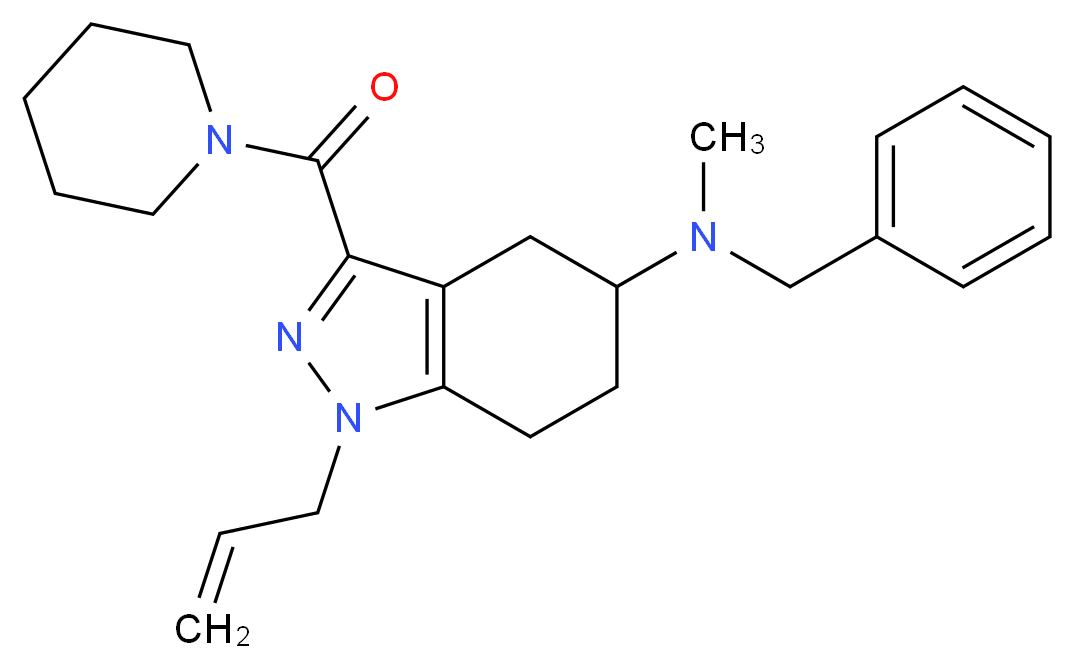 1-allyl-N-benzyl-N-methyl-3-(1-piperidinylcarbonyl)-4,5,6,7-tetrahydro-1H-indazol-5-amine_Molecular_structure_CAS_)