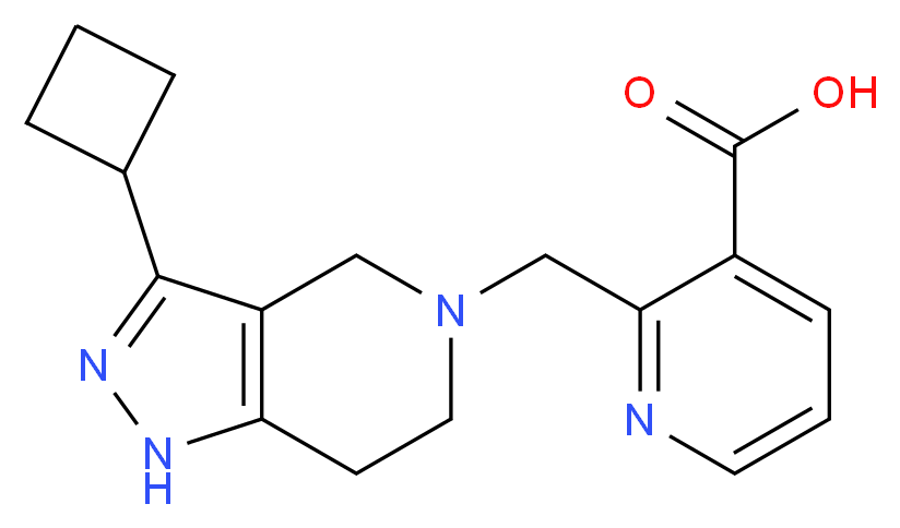2-[(3-cyclobutyl-1,4,6,7-tetrahydro-5H-pyrazolo[4,3-c]pyridin-5-yl)methyl]nicotinic acid_Molecular_structure_CAS_)