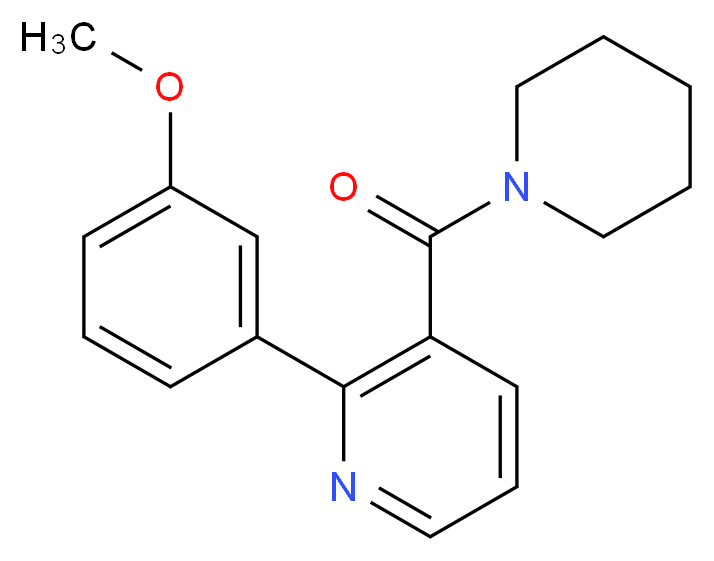 2-(3-methoxyphenyl)-3-(piperidin-1-ylcarbonyl)pyridine_Molecular_structure_CAS_)