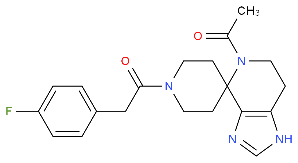 5-acetyl-1'-[(4-fluorophenyl)acetyl]-1,5,6,7-tetrahydrospiro[imidazo[4,5-c]pyridine-4,4'-piperidine]_Molecular_structure_CAS_)