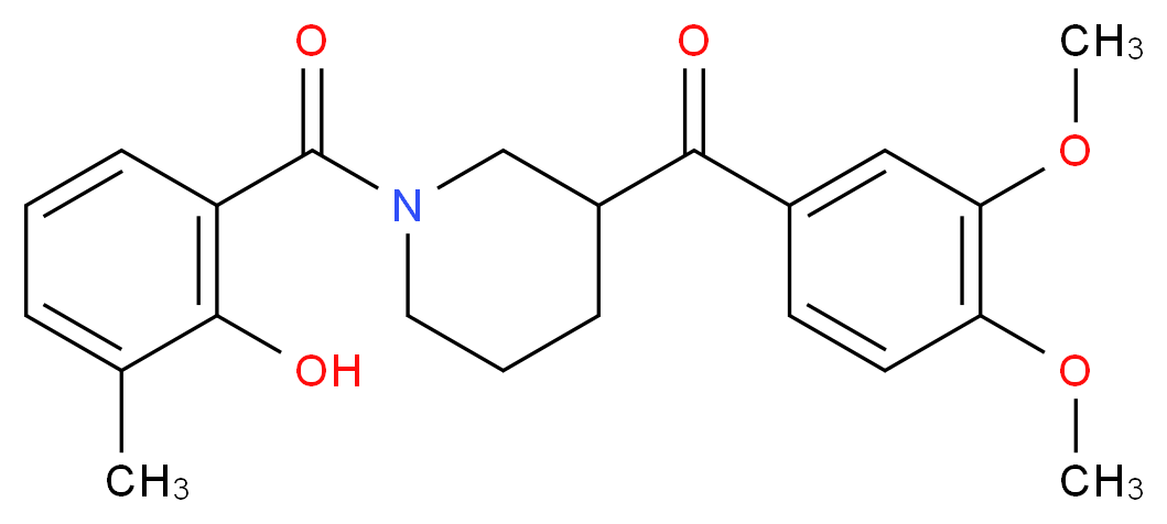 (3,4-dimethoxyphenyl)[1-(2-hydroxy-3-methylbenzoyl)piperidin-3-yl]methanone_Molecular_structure_CAS_)