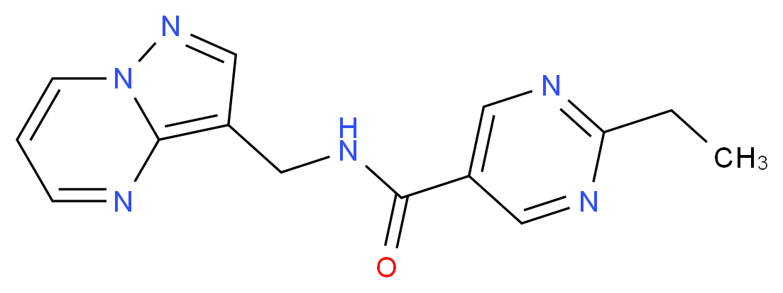 2-ethyl-N-(pyrazolo[1,5-a]pyrimidin-3-ylmethyl)-5-pyrimidinecarboxamide_Molecular_structure_CAS_)