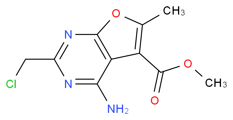methyl 4-amino-2-(chloromethyl)-6-methylfuro[2,3-d]pyrimidine-5-carboxylate_Molecular_structure_CAS_)