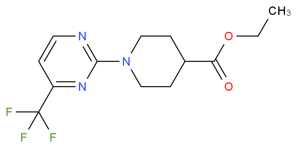 Ethyl N-[4-(trifluoromethyl)pyrimid-2-yl]piperidine-4-carboxylate 97%_Molecular_structure_CAS_)