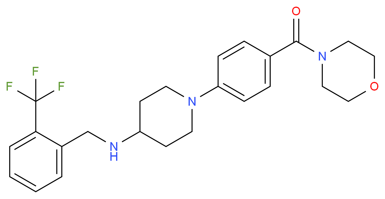 1-[4-(4-morpholinylcarbonyl)phenyl]-N-[2-(trifluoromethyl)benzyl]-4-piperidinamine_Molecular_structure_CAS_)