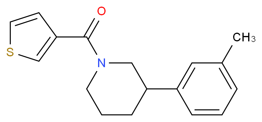 3-(3-methylphenyl)-1-(3-thienylcarbonyl)piperidine_Molecular_structure_CAS_)