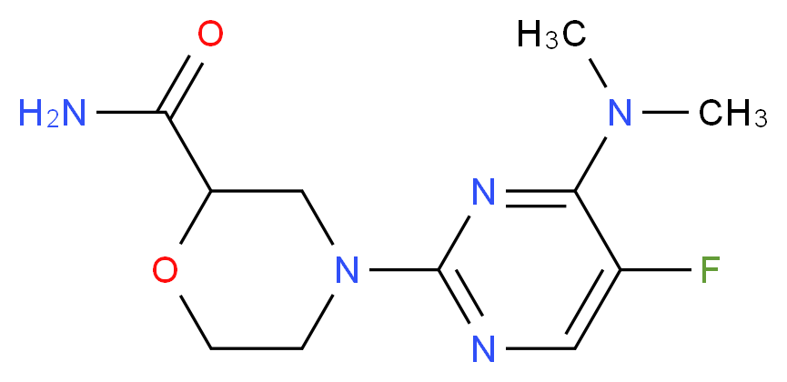 4-[4-(dimethylamino)-5-fluoropyrimidin-2-yl]morpholine-2-carboxamide_Molecular_structure_CAS_)