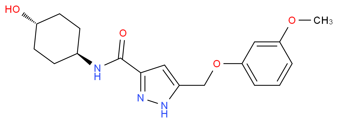 N-(trans-4-hydroxycyclohexyl)-5-[(3-methoxyphenoxy)methyl]-1H-pyrazole-3-carboxamide_Molecular_structure_CAS_)