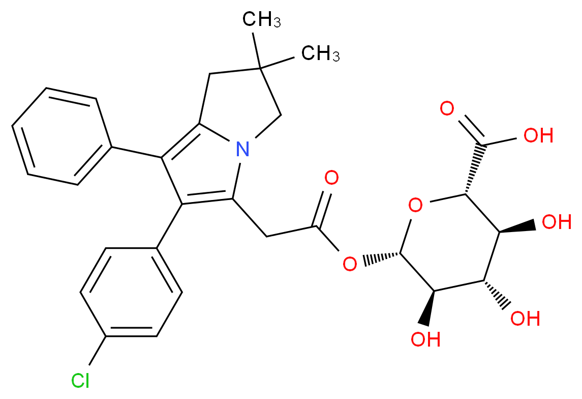 Licofelone Acyl-β-D-glucuronide_Molecular_structure_CAS_1033702-58-7)