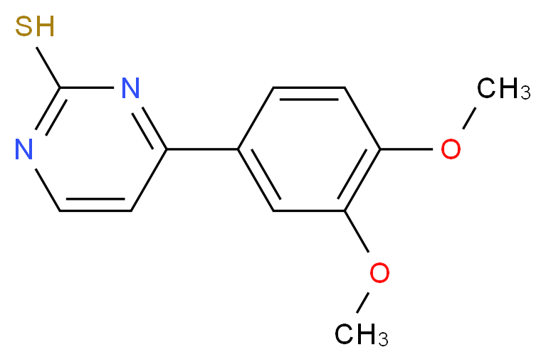 4-(3,4-dimethoxyphenyl)pyrimidine-2-thiol_Molecular_structure_CAS_)