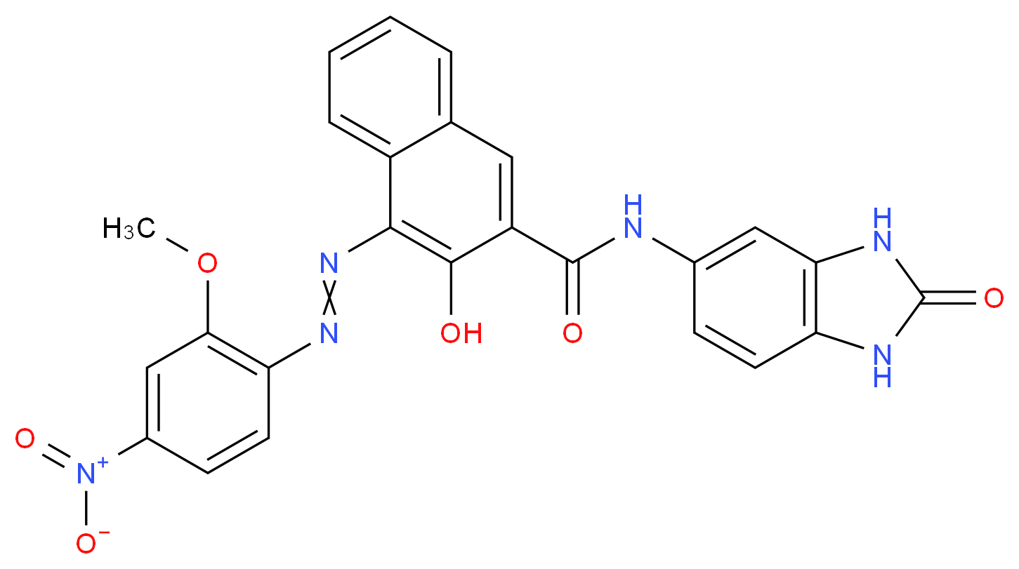 n-(2,3-dihydro-2-oxo-1h-benzimidazol-5-yl)-3-hydroxy-4-((2-methoxy-4-nitrophenyl)azo)-2-naphthalenecarboxamide_Molecular_structure_CAS_6985-95-1)