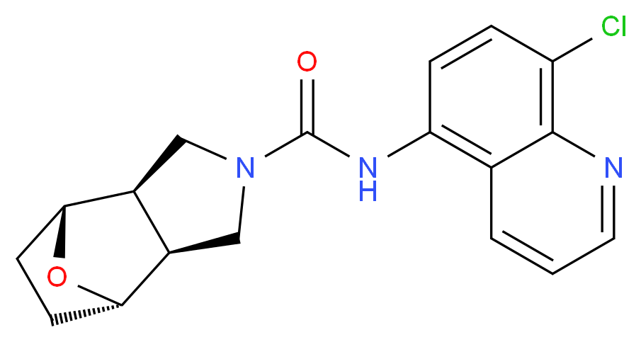 (1R*,2R*,6S*,7S*)-N-(8-chloroquinolin-5-yl)-10-oxa-4-azatricyclo[5.2.1.0~2,6~]decane-4-carboxamide_Molecular_structure_CAS_)