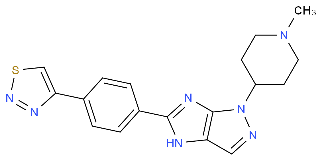 1-(1-methyl-4-piperidinyl)-5-[4-(1,2,3-thiadiazol-4-yl)phenyl]-1,4-dihydroimidazo[4,5-c]pyrazole_Molecular_structure_CAS_)