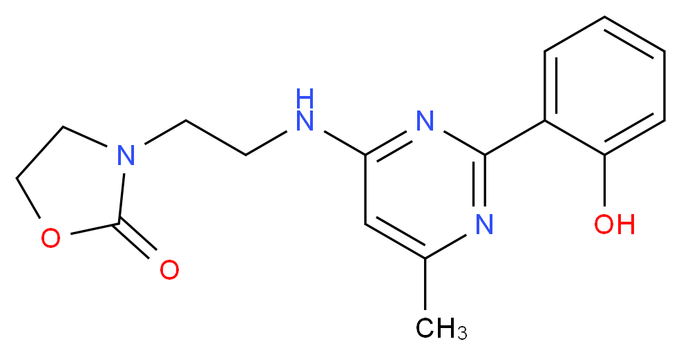 3-(2-{[2-(2-hydroxyphenyl)-6-methylpyrimidin-4-yl]amino}ethyl)-1,3-oxazolidin-2-one_Molecular_structure_CAS_)