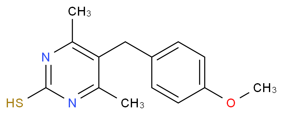 5-(4-methoxybenzyl)-4,6-dimethylpyrimidine-2-thiol_Molecular_structure_CAS_)
