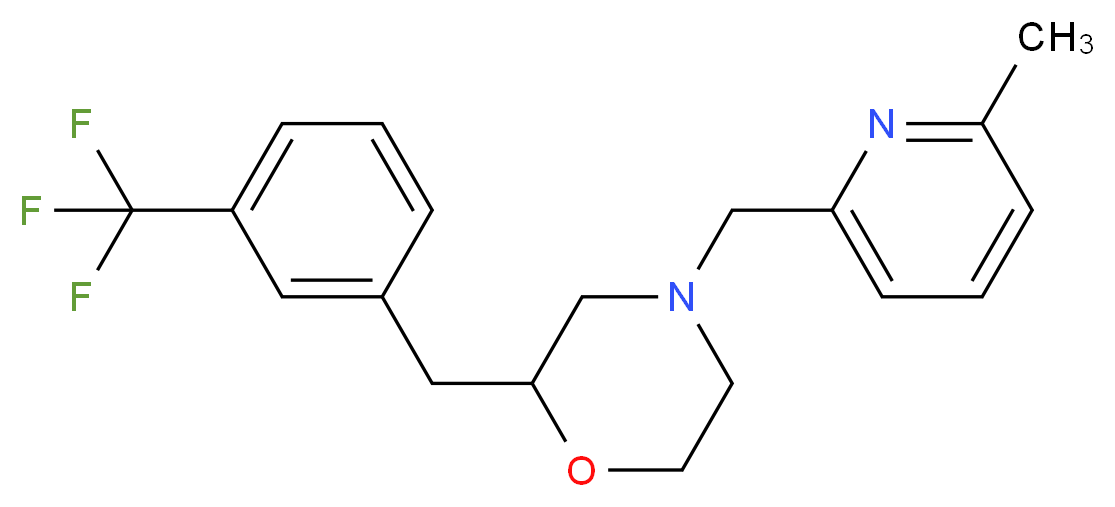 4-[(6-methyl-2-pyridinyl)methyl]-2-[3-(trifluoromethyl)benzyl]morpholine_Molecular_structure_CAS_)