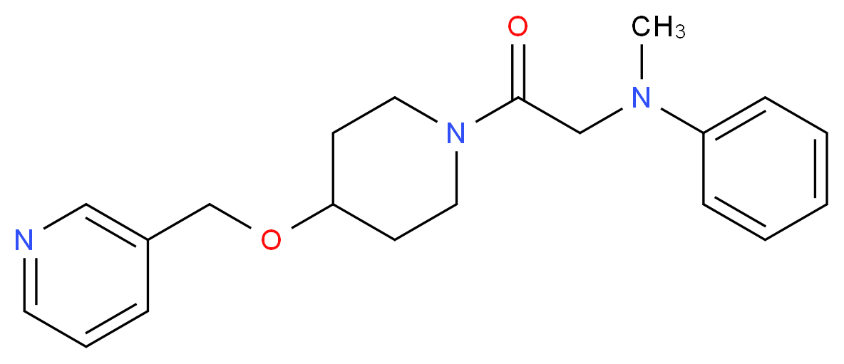 N-methyl-N-{2-oxo-2-[4-(3-pyridinylmethoxy)-1-piperidinyl]ethyl}aniline_Molecular_structure_CAS_)