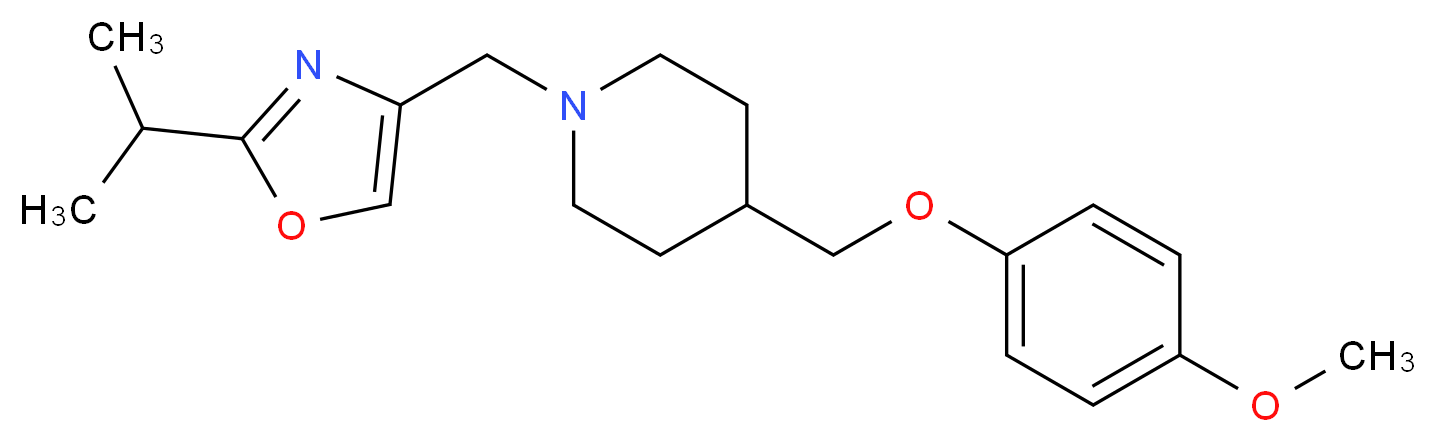 1-[(2-isopropyl-1,3-oxazol-4-yl)methyl]-4-[(4-methoxyphenoxy)methyl]piperidine_Molecular_structure_CAS_)