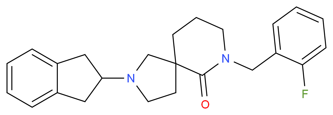 2-(2,3-dihydro-1H-inden-2-yl)-7-(2-fluorobenzyl)-2,7-diazaspiro[4.5]decan-6-one_Molecular_structure_CAS_)