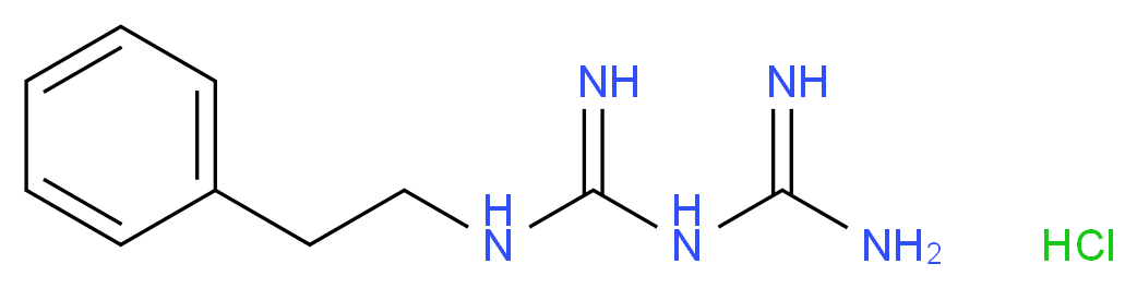 1-carbamimidamido-N-(2-phenylethyl)methanimidamide hydrochloride_Molecular_structure_CAS_)