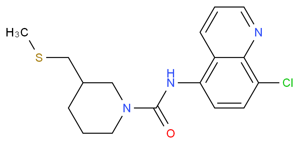 N-(8-chloroquinolin-5-yl)-3-[(methylthio)methyl]piperidine-1-carboxamide_Molecular_structure_CAS_)