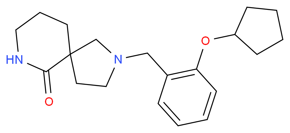 2-[2-(cyclopentyloxy)benzyl]-2,7-diazaspiro[4.5]decan-6-one_Molecular_structure_CAS_)