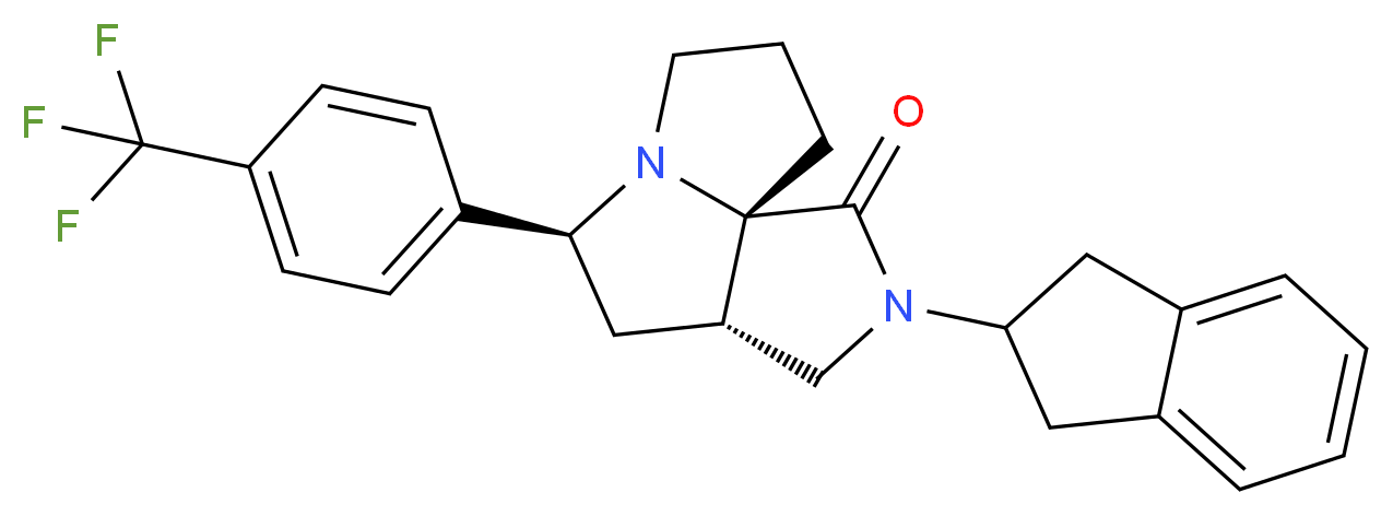(3aS*,5S*,9aS*)-2-(2,3-dihydro-1H-inden-2-yl)-5-[4-(trifluoromethyl)phenyl]hexahydro-7H-pyrrolo[3,4-g]pyrrolizin-1(2H)-one_Molecular_structure_CAS_)