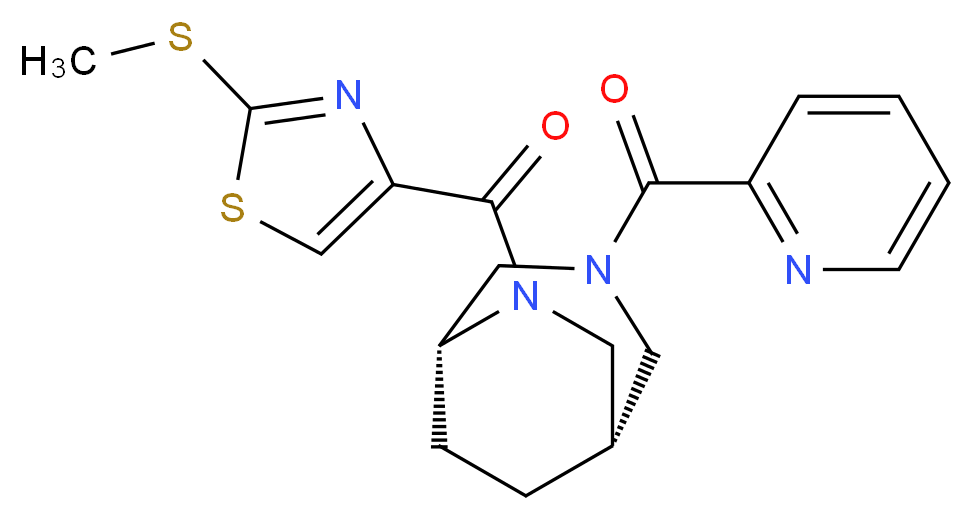 (1S*,5R*)-6-{[2-(methylthio)-1,3-thiazol-4-yl]carbonyl}-3-(pyridin-2-ylcarbonyl)-3,6-diazabicyclo[3.2.2]nonane_Molecular_structure_CAS_)