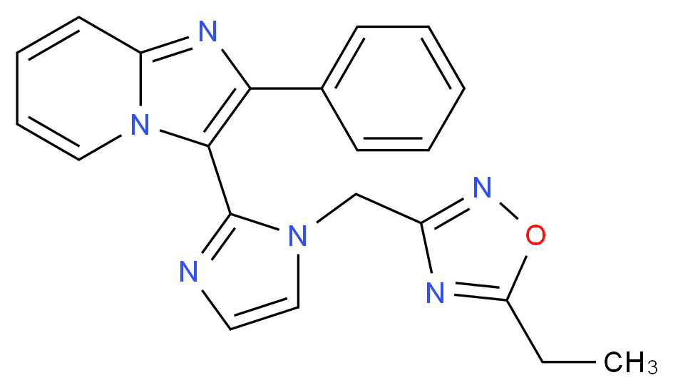 3-{1-[(5-ethyl-1,2,4-oxadiazol-3-yl)methyl]-1H-imidazol-2-yl}-2-phenylimidazo[1,2-a]pyridine_Molecular_structure_CAS_)