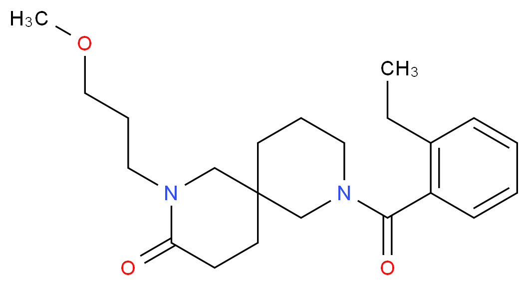 8-(2-ethylbenzoyl)-2-(3-methoxypropyl)-2,8-diazaspiro[5.5]undecan-3-one_Molecular_structure_CAS_)