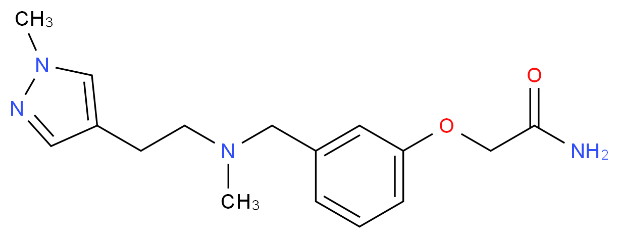 2-[3-({methyl[2-(1-methyl-1H-pyrazol-4-yl)ethyl]amino}methyl)phenoxy]acetamide_Molecular_structure_CAS_)