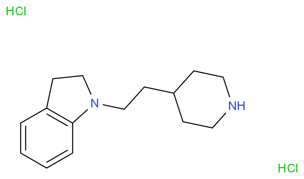 1-[2-(4-Piperidinyl)ethyl]indoline dihydrochloride_Molecular_structure_CAS_)