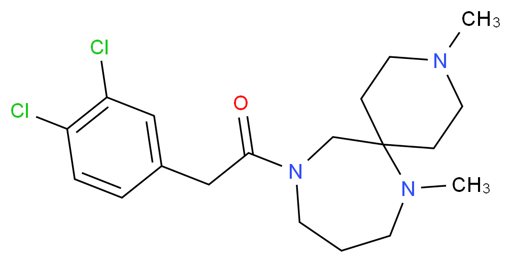 11-[(3,4-dichlorophenyl)acetyl]-3,7-dimethyl-3,7,11-triazaspiro[5.6]dodecane_Molecular_structure_CAS_)