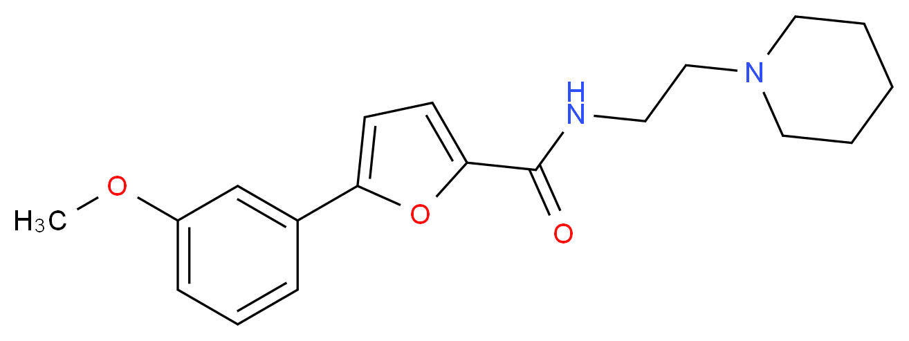 5-(3-methoxyphenyl)-N-(2-piperidin-1-ylethyl)-2-furamide_Molecular_structure_CAS_)