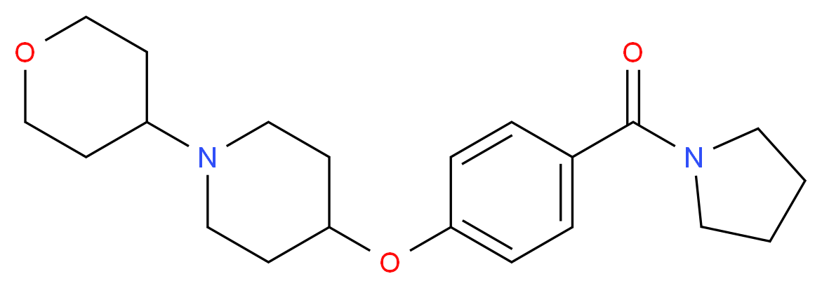 4-[4-(1-pyrrolidinylcarbonyl)phenoxy]-1-(tetrahydro-2H-pyran-4-yl)piperidine_Molecular_structure_CAS_)