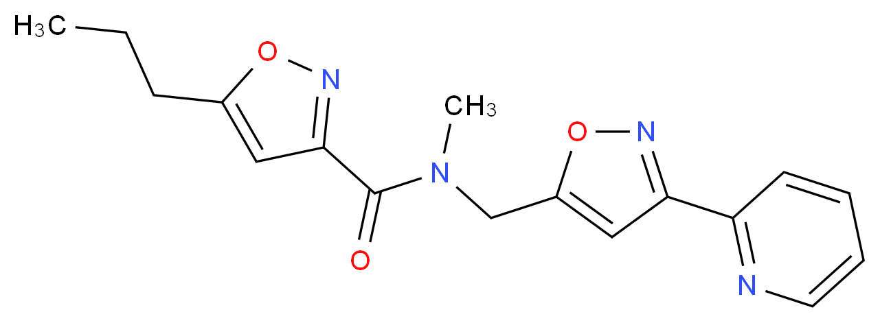 N-methyl-5-propyl-N-{[3-(2-pyridinyl)-5-isoxazolyl]methyl}-3-isoxazolecarboxamide_Molecular_structure_CAS_)