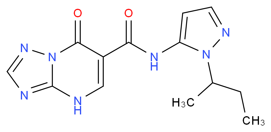 N-(1-sec-butyl-1H-pyrazol-5-yl)-7-oxo-4,7-dihydro[1,2,4]triazolo[1,5-a]pyrimidine-6-carboxamide_Molecular_structure_CAS_)