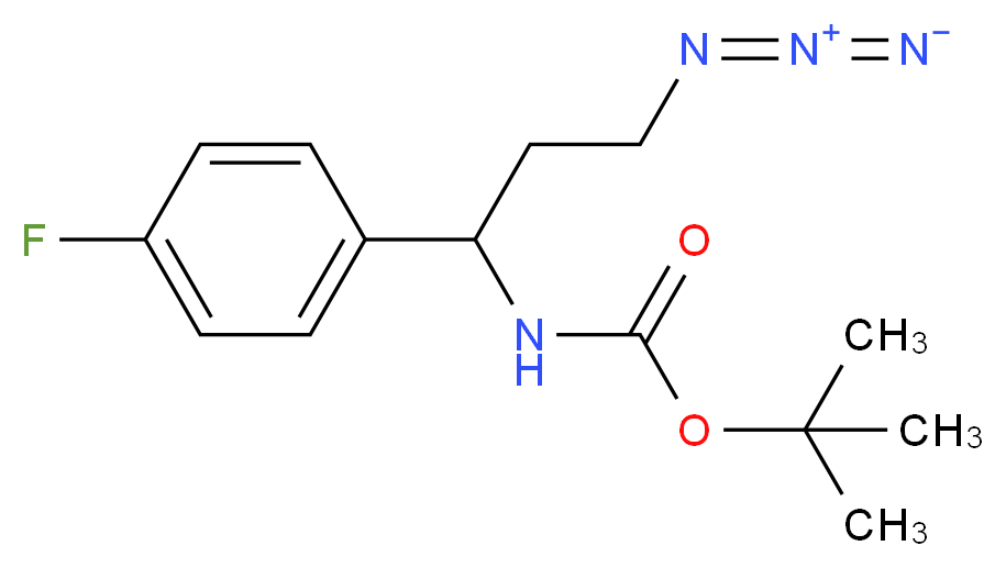 [3-AZIDO-1-(4-FLUORO-PHENYL)-PROPYL]-CARBAMIC ACID TERT-BUTYL ESTER_Molecular_structure_CAS_)