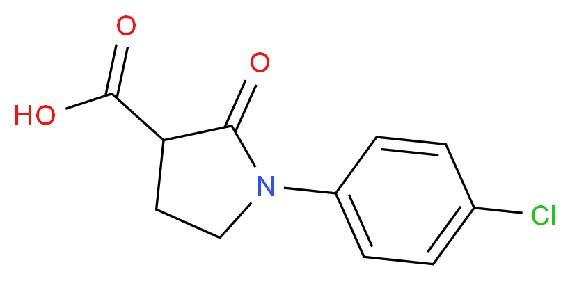 1-(4-chlorophenyl)-2-oxopyrrolidine-3-carboxylic acid_Molecular_structure_CAS_)