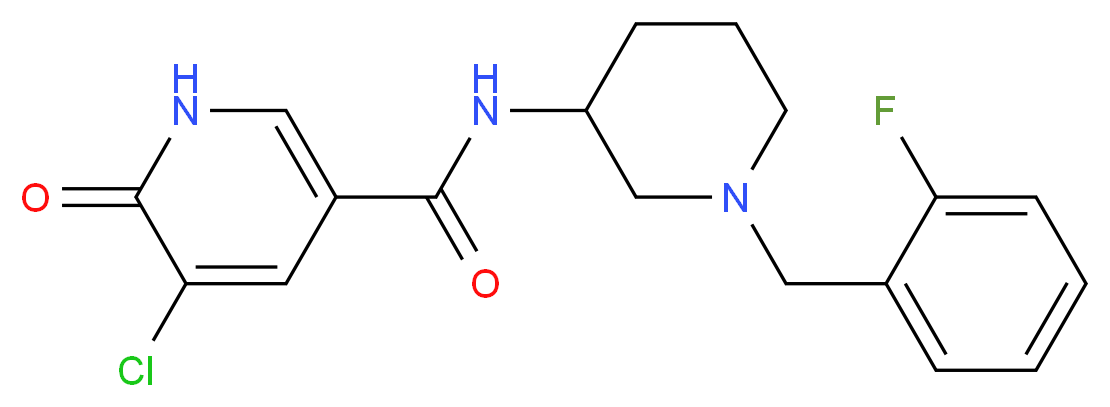 5-chloro-N-[1-(2-fluorobenzyl)-3-piperidinyl]-6-oxo-1,6-dihydro-3-pyridinecarboxamide_Molecular_structure_CAS_)