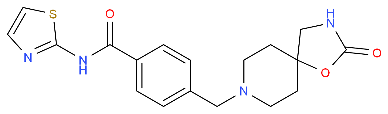 4-[(2-oxo-1-oxa-3,8-diazaspiro[4.5]dec-8-yl)methyl]-N-1,3-thiazol-2-ylbenzamide_Molecular_structure_CAS_)